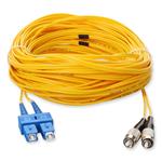 Picture of 13m SC to FC Yellow OS2 Duplex OFNR (Riser-Rated) SMF Fiber Patch Cable