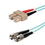Picture of 5m SC to FC Aqua OM4 Duplex LSZH Fiber Patch Cable