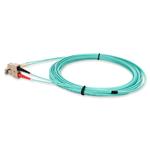 Picture of 0.5m SC to LC Aqua OM4 Duplex LSZH Fiber Patch Cable