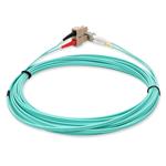Picture of 0.5m SC to LC Aqua OM4 Duplex LSZH Fiber Patch Cable
