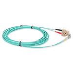 Picture of 0.5m SC to LC Aqua OM4 Duplex LSZH Fiber Patch Cable