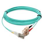 Picture of 0.5m SC to LC Aqua OM4 Duplex LSZH Fiber Patch Cable