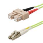 Picture of 0.5m SC to LC Lime Green OM5 Duplex OFNP (Plenum-Rated) Fiber Patch Cable