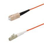 Picture of 100m SC to LC Orange OM2 Simplex OFNP (Plenum-Rated) Fiber Patch Cable