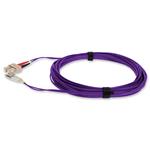 Picture of 10m SC to LC Purple OM4 Duplex OFNR (Riser-Rated) Fiber Patch Cable