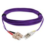 Picture of 10m SC to LC Purple OM4 Duplex OFNR (Riser-Rated) Fiber Patch Cable
