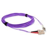 Picture of 10m SC to LC Violet OM4 Duplex OFNR (Riser-Rated) TAA Fiber Patch Cable