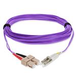 Picture of 10m SC to LC Violet OM4 Duplex OFNR (Riser-Rated) TAA Fiber Patch Cable