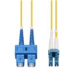 Picture of 10m SC to LC Yellow OS2 Duplex OFNR (Riser-Rated) TAA SMF Fiber Patch Cable