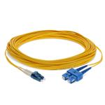 Picture of 12m SC to LC Yellow OS2 Duplex OFNR (Riser-Rated) TAA SMF Fiber Patch Cable