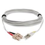 Picture of 1m SC to LC Gray OM4 Duplex OFNR (Riser-Rated) Fiber Patch Cable