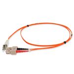 Picture of 1m SC to LC Orange OM4 Duplex OFNP (Plenum-Rated) Fiber Patch Cable
