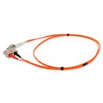 Picture of 1m SC to LC Orange OM4 Duplex OFNP (Plenum-Rated) Fiber Patch Cable