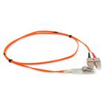 Picture of 1m SC to LC Orange OM4 Duplex OFNP (Plenum-Rated) Fiber Patch Cable