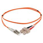 Picture of 1m SC to LC Orange OM4 Duplex OFNP (Plenum-Rated) Fiber Patch Cable