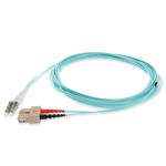 Picture of 1m SC to LC Aqua OM1 Duplex OFNR (Riser-Rated) MMF Fiber Patch Cable