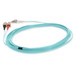 Picture of 1m SC to LC Aqua OM1 Duplex OFNR (Riser-Rated) MMF Fiber Patch Cable