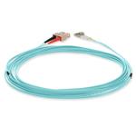 Picture of 1m SC to LC Aqua OM1 Duplex OFNR (Riser-Rated) MMF Fiber Patch Cable