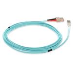 Picture of 1m SC to LC Aqua OM1 Duplex OFNR (Riser-Rated) MMF Fiber Patch Cable