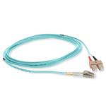 Picture of 1m SC to LC Aqua OM1 Duplex OFNR (Riser-Rated) MMF Fiber Patch Cable