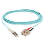 Picture of 1m SC to LC Aqua OM1 Duplex OFNR (Riser-Rated) MMF Fiber Patch Cable