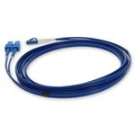 Picture of 1m SC to LC Blue OS2 Duplex Armored OFNR (Riser-Rated) SMF Fiber Patch Cable