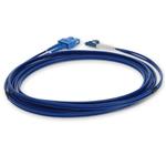 Picture of 1m SC to LC Blue OS2 Duplex Armored OFNR (Riser-Rated) SMF Fiber Patch Cable