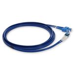 Picture of 1m SC to LC Blue OS2 Duplex Armored OFNR (Riser-Rated) SMF Fiber Patch Cable