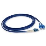 Picture of 1m SC to LC Blue OS2 Duplex Armored OFNR (Riser-Rated) SMF Fiber Patch Cable