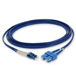 Picture of 1m SC to LC Blue OS2 Duplex Armored OFNR (Riser-Rated) SMF Fiber Patch Cable