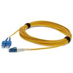 Picture of 2.5m SC to LC Yellow OS2 Duplex OFNP (Plenum-Rated) SMF Fiber Patch Cable