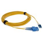 Picture of 2.5m SC to LC Yellow OS2 Duplex OFNP (Plenum-Rated) SMF Fiber Patch Cable