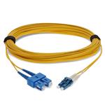 Picture of 2.5m SC to LC Yellow OS2 Duplex OFNP (Plenum-Rated) SMF Fiber Patch Cable
