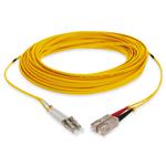 Picture of 20m SC to LC Yellow OM4 Duplex OFNR (Riser-Rated) Fiber Patch Cable