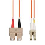 Picture of 2m SC to LC Orange OM2 Duplex OFNR (Riser-Rated) Fiber Patch Cable