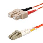 Picture of 2m SC to LC Orange OM2 Duplex OFNR (Riser-Rated) Fiber Patch Cable