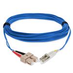 Picture of 2m SC to LC Blue OM4 Duplex OFNR (Riser-Rated) TAA Fiber Patch Cable