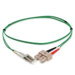 Picture of 2m SC to LC Green OM4 Duplex OFNP (Plenum-Rated) Fiber Patch Cable