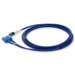 Picture of 2m SC to LC Blue OS2 Duplex Armored OFNR (Riser-Rated) SMF Fiber Patch Cable
