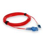 Picture of 2m SC to LC Red OS2 Duplex OFNP (Plenum-Rated) TAA SMF Fiber Patch Cable