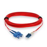 Picture of 2m SC to LC Red OS2 Duplex OFNP (Plenum-Rated) TAA SMF Fiber Patch Cable