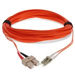 Picture of 30m SC to LC Orange OM2 Duplex OFNR (Riser-Rated) TAA Fiber Patch Cable