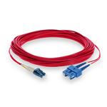 Picture of 30m SC to LC Red OS2 Duplex OFNR (Riser-Rated) SMF Fiber Patch Cable