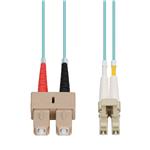 Picture of 40m SC to LC Aqua OM4 Duplex OFNR (Riser-Rated) Fiber Patch Cable