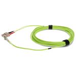 Picture of 9m SC to LC Lime Green OM5 Duplex OFNR (Riser-Rated) Fiber Patch Cable