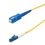 Picture of 0.5m SC to LC Yellow OS2 Simplex Microboot, Snagless OFNR (Riser-Rated) SMF Fiber Patch Cable