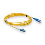 Picture of 10m SC to LC Yellow OS2 Simplex Microboot, Snagless OFNR (Riser-Rated) SMF Fiber Patch Cable