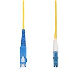 Picture of 20m SC to LC Yellow OS2 Simplex Microboot, Snagless OFNR (Riser-Rated) SMF Fiber Patch Cable with Serialized Labeled Ends
