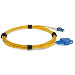 Picture of 8m SC to LC Yellow OS2 Duplex Microboot, Snagless OFNR (Riser-Rated) SMF Fiber Patch Cable