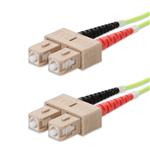 Picture of 0.5m SC to SC Lime Green OM5 Duplex OFNP (Plenum-Rated) Fiber Patch Cable